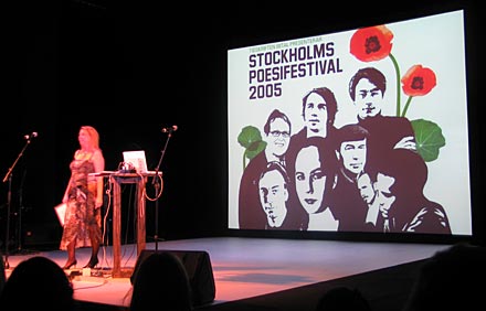 Madeleine Grieve på Stockholms Poesifestival