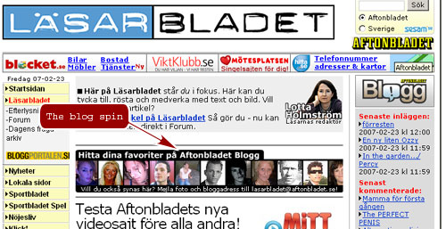The “blog spin” at Läsarbladet