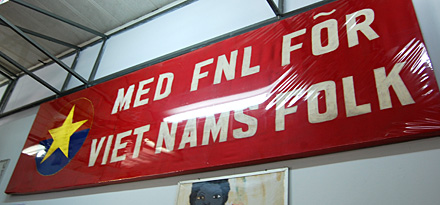 Swedish pro-FNL banner at the War Museum