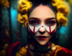 araneida_Madonna_as_a_scary_clown_leaning_forward_towards_the_v_1787cceb-6586-4182-a23f-efb96fe3d677
