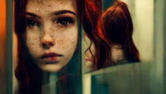 araneida_a_teen_girl_auburn_hair_looking_at_herself_in_the_mirr_153230af-55c9-4089-bf1b-a7bd3d24b0b2