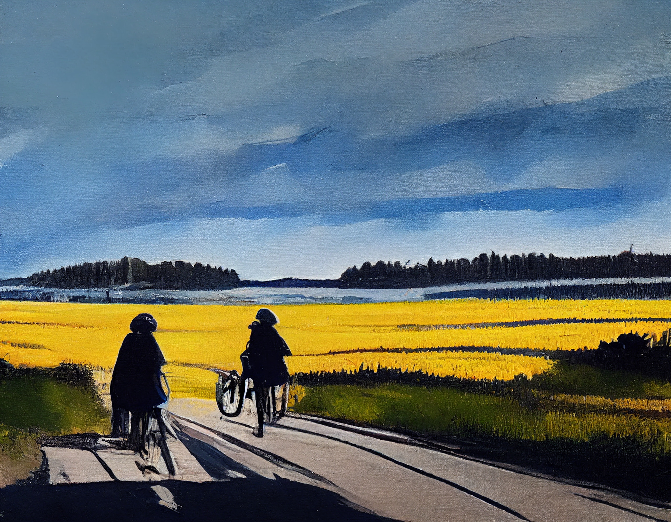 araneida_two_women_on_bicycles_on_a_country_road_in_Eker_Sweden_0f906123-39bb-4df4-bbf8-06fd538e0cac